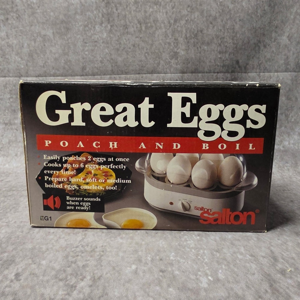 Vintage Salton #EG1 Great Eggs Electric Egg Cooker Poach Boil - New In Box
